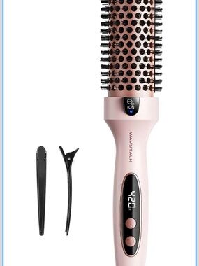 Wavytalk Thermal Brush Blowout Boost 1.5″ Heat Round Brush for Blowout Look